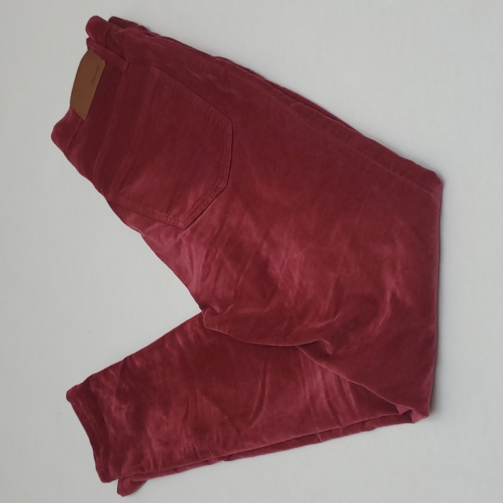 MADEWELL Red Velvet 10" High Rise Skinny Jeans 25